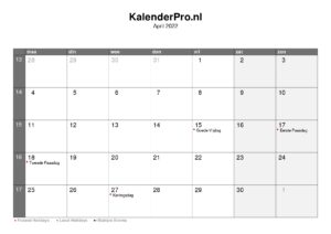 kalender-nederland-april-2022