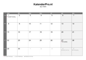 kalender-nederland-april-2024