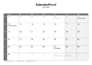 kalender-nederland-april-2029