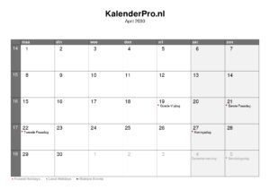 kalender-nederland-april-2030
