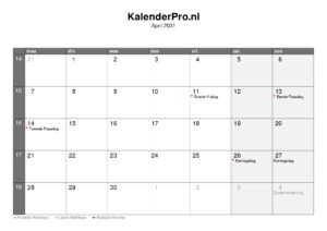 kalender-nederland-april-2031