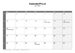kalender-nederland-april-2034
