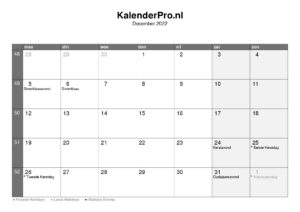 kalender-nederland-december-2022