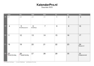 kalender-nederland-december-2023