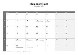 kalender-nederland-december-2030
