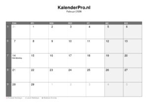 kalender-nederland-februari-2028