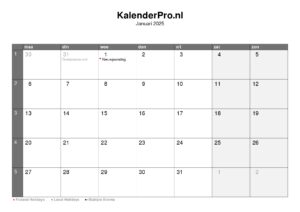 kalender-nederland-januari-2025