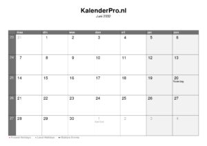 kalender-nederland-juni-2032