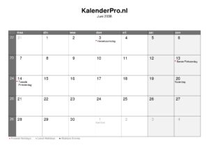 kalender-nederland-juni-2038