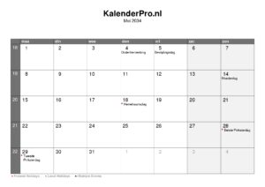 kalender-nederland-mei-2034