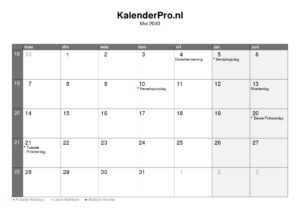 kalender-nederland-mei-2040