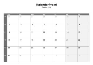 kalender-nederland-oktober-2034